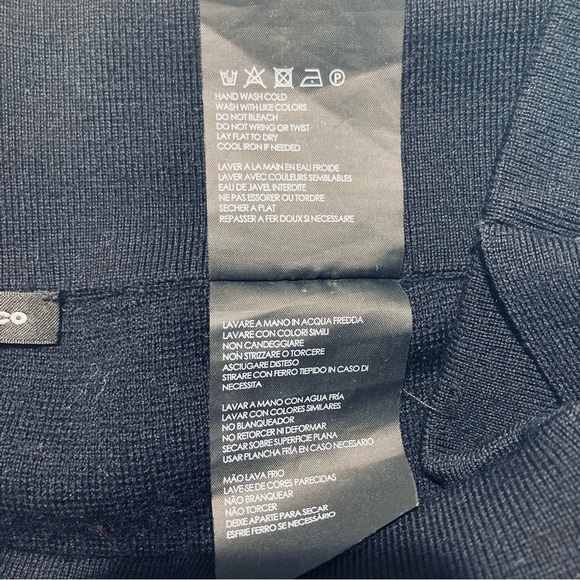 CLUB MONACO  Sz M 100% Wool Knit Wide Leg Attached Belt Culottes - Picture 3 of 10